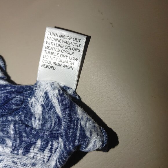 Palm Groove Blouse Top Women 2X Palm Trees Accent Button Quarter Sleeve Rayon - Picture 5 of 11